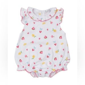 Kissy Kissy Baby Girls White Tropical Dreams Romper (Size 9M)